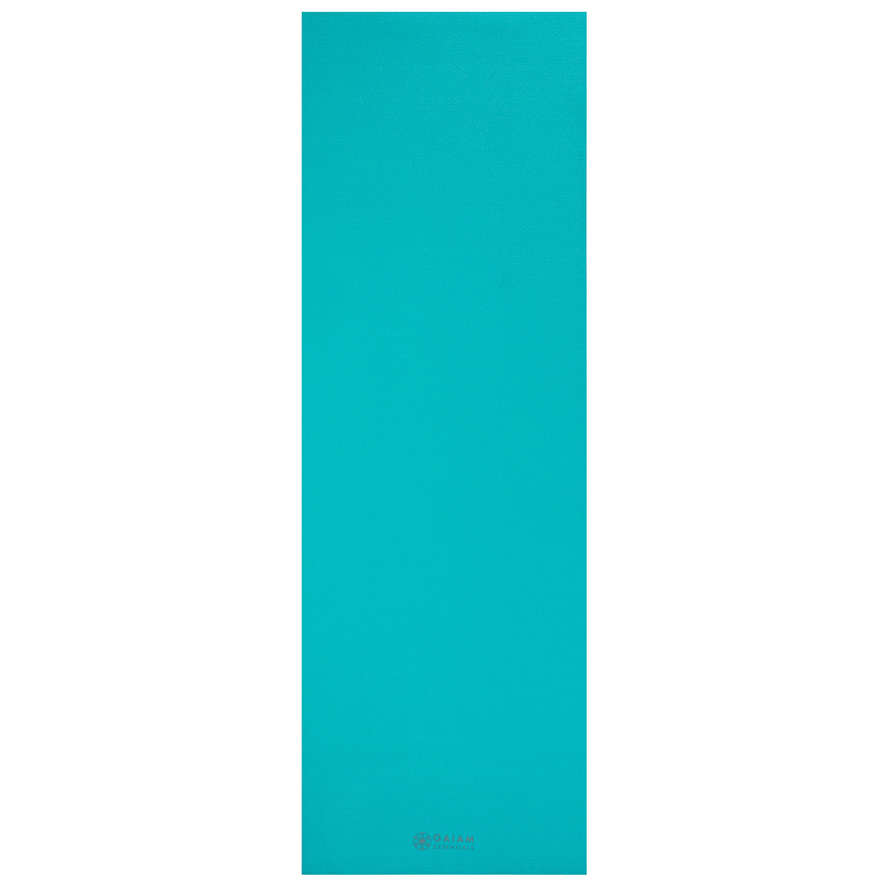 Gaiam Essentials Yoga Mat Teal flat